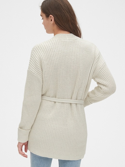 Image number 2 showing, Ribbed Wrap Cardigan Sweater