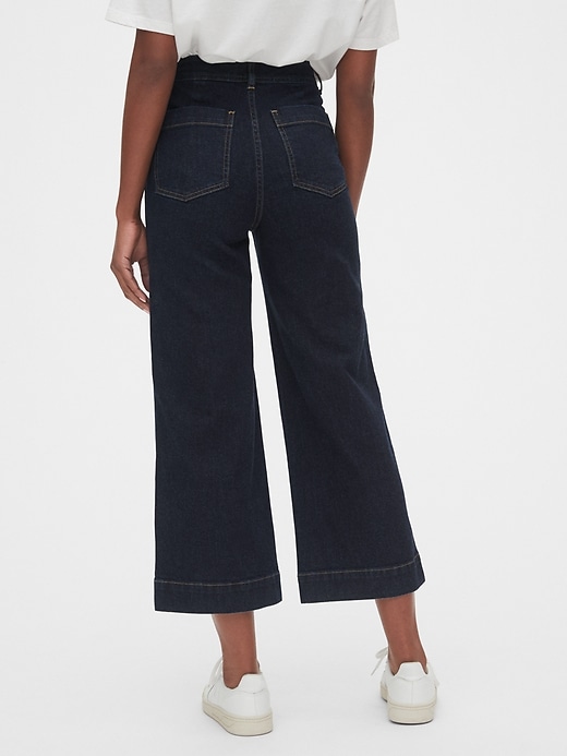 Image number 7 showing, High Rise Wide-Leg Crop Jeans