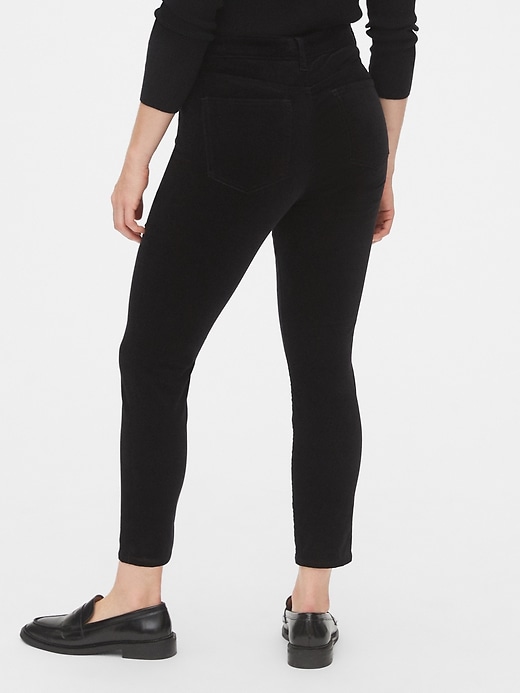 Image number 2 showing, High Rise Velvet True Skinny Ankle Jeans with Secret Smoothing Pockets