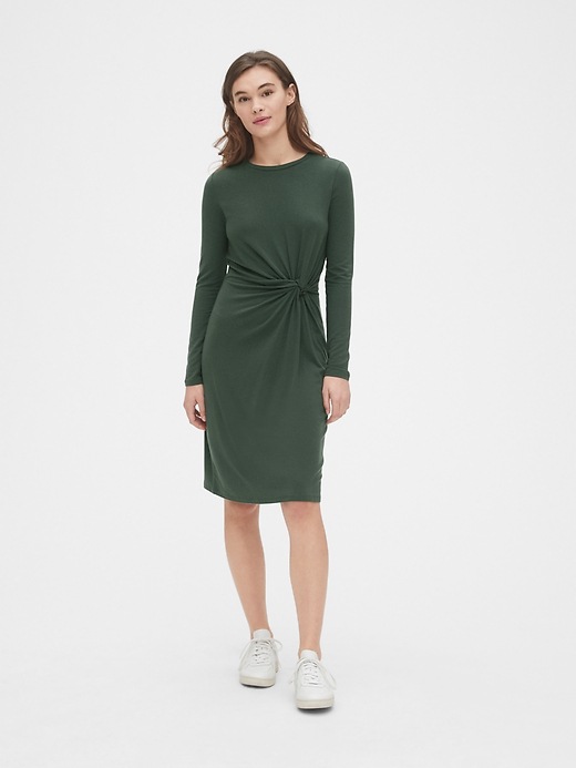 Image number 3 showing, Twist-Front Dress in TENCEL&#153