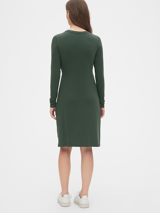 2 of 8 showing, with the color black grass of product Twist-Front Dress in TENCEL™