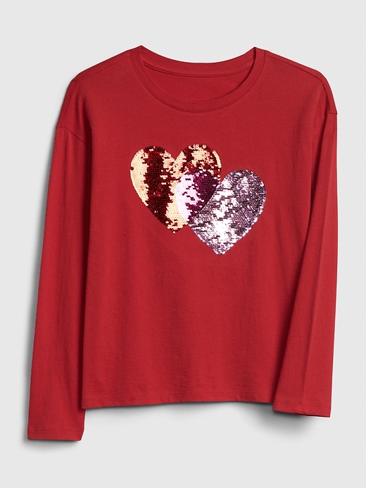 Image number 1 showing, Kids Holiday Flippy Sequin Graphic T-shirt