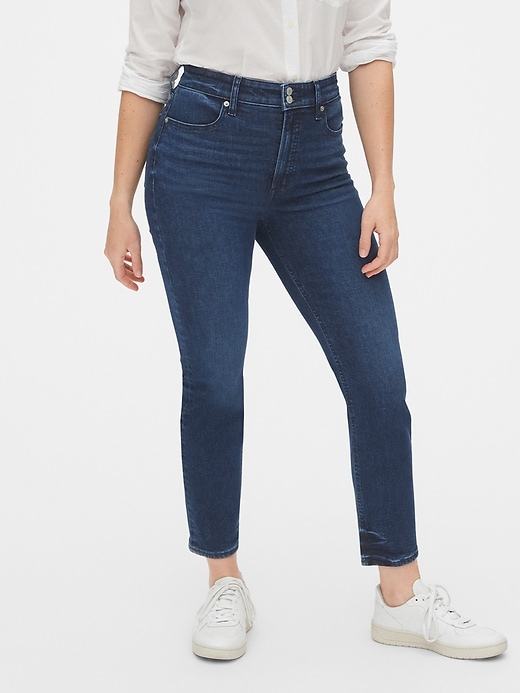 Image number 1 showing, High Rise Cigarette Jeans with Secret Smoothing Pockets