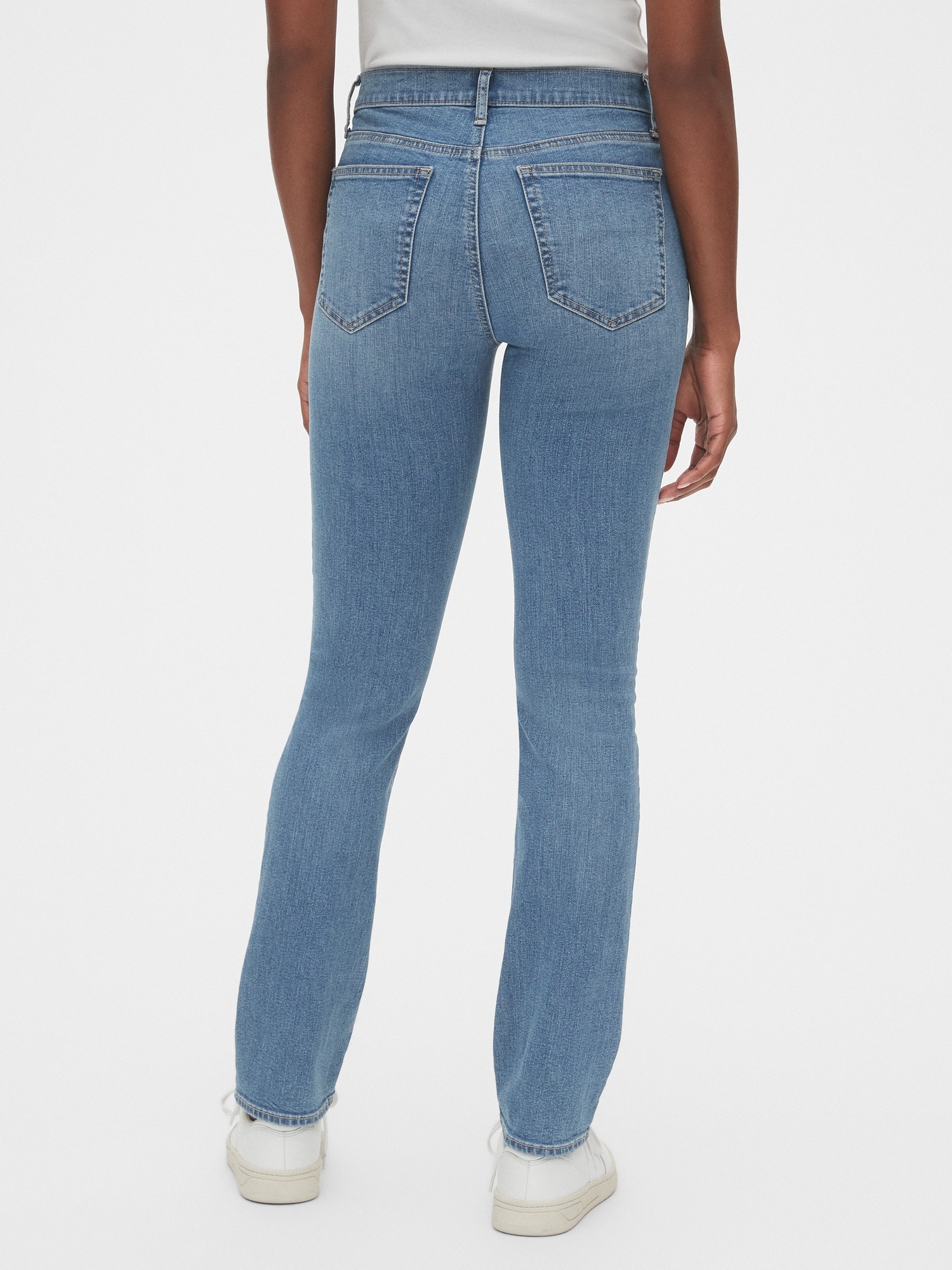gap mid rise classic straight jeans