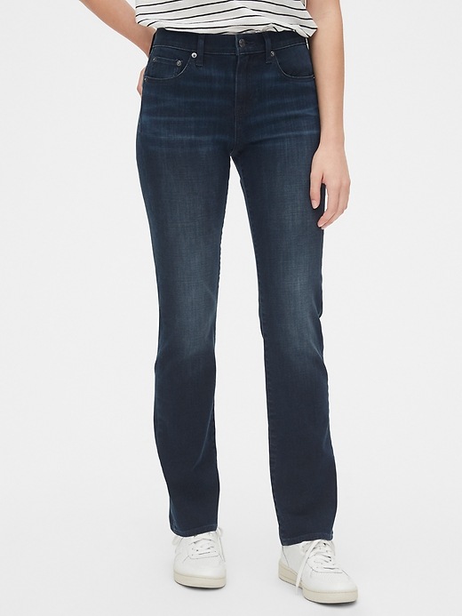 Image number 6 showing, Mid Rise Classic Straight Jeans in 360 Stretch