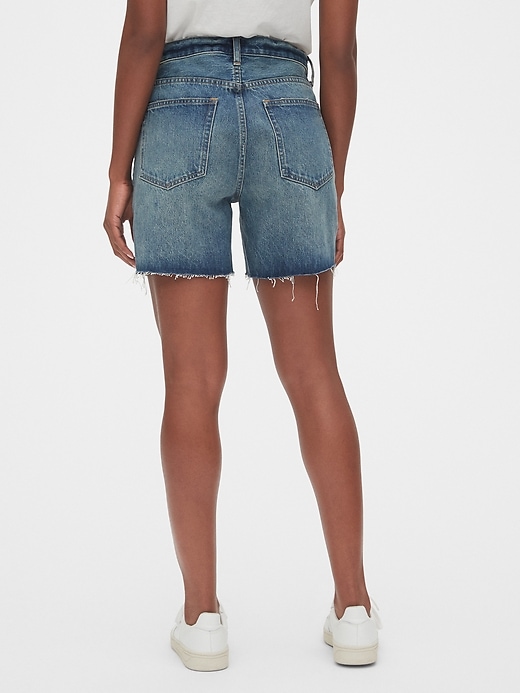 Image number 7 showing, Mid Rise Distressed Boyfriend Shorts