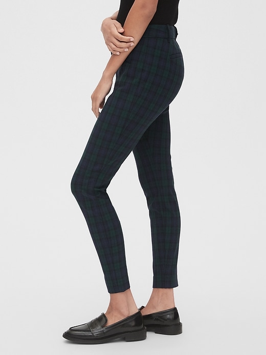 Plaid Curvy Skinny Ankle Pants