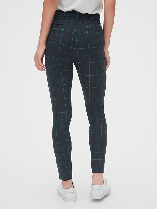 Image number 7 showing, High Rise Plaid Skinny Ankle Pants