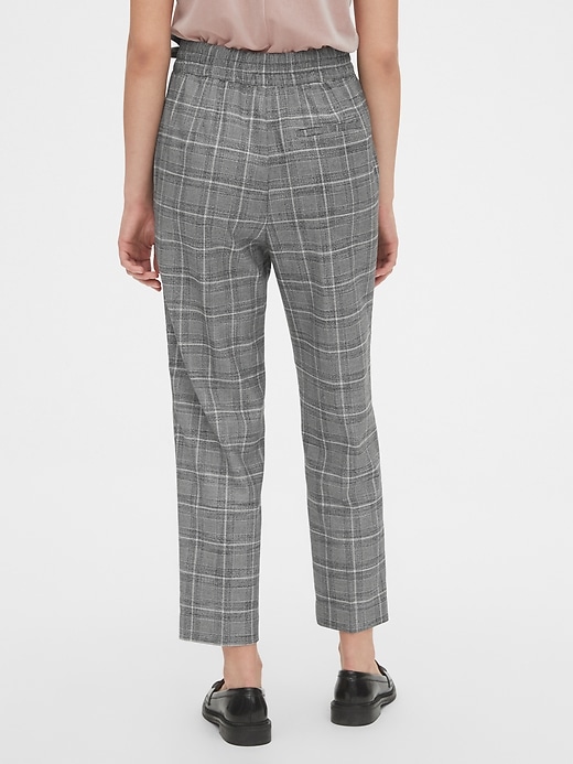 Image number 7 showing, High Rise Plaid Tie-Waist Pants
