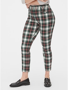 Plaid Skinny Ankle Pants Gap