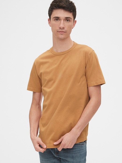 Image number 9 showing, Vintage Soft Curved Hem T-Shirt