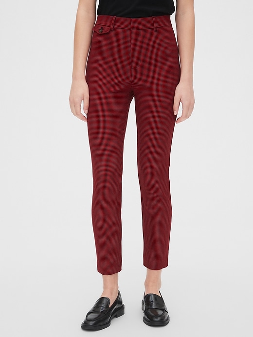 Image number 6 showing, High Rise Plaid Skinny Ankle Pants