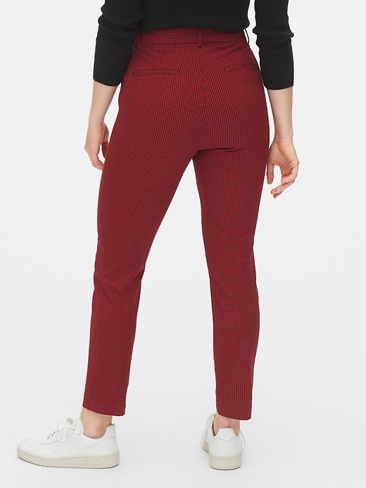 Image number 2 showing, High Rise Plaid Skinny Ankle Pants