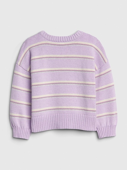 Image number 2 showing, Toddler Stripe Crop Sweater