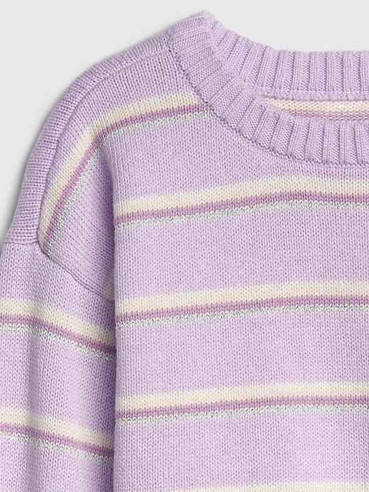 Image number 3 showing, Toddler Stripe Crop Sweater