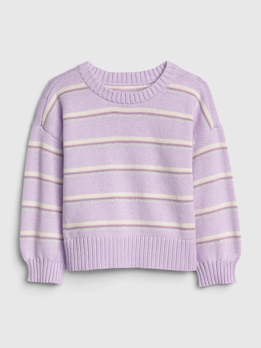 Image number 1 showing, Toddler Stripe Crop Sweater