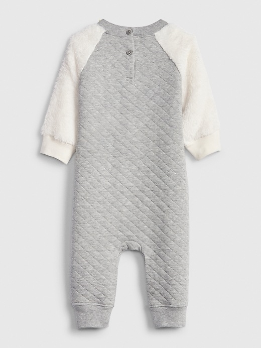 Image number 2 showing, Baby Quilted Sherpa One-Piece