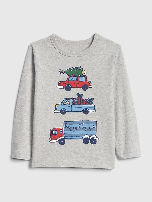 1 of 8 showing, with the color light heather grey of product Toddler Graphic T-Shirt