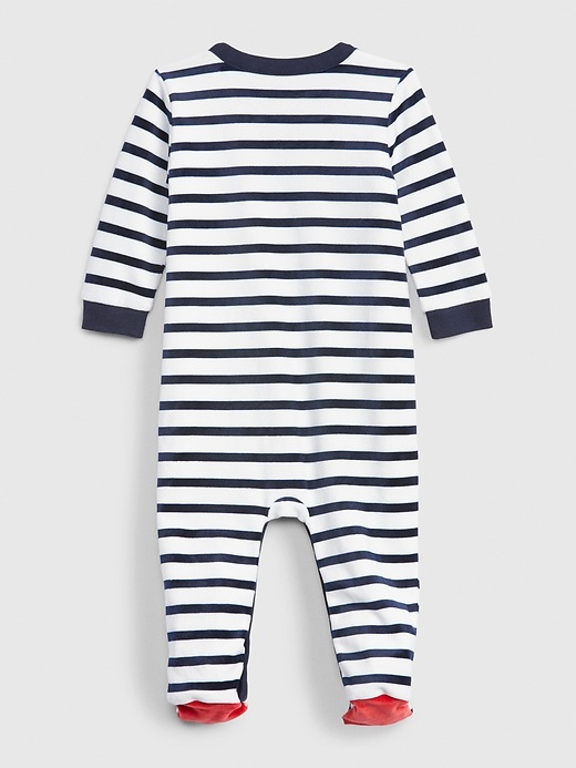 Image number 2 showing, Baby Brannan Bear Velour Footed One-Piece