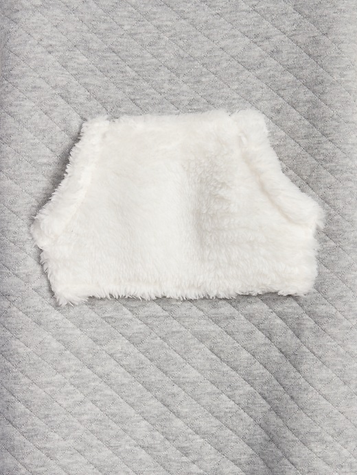 Image number 3 showing, Baby Quilted Sherpa One-Piece