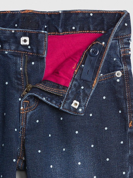 Image number 5 showing, Kids Dot Jersey-Lined Straight Jeans