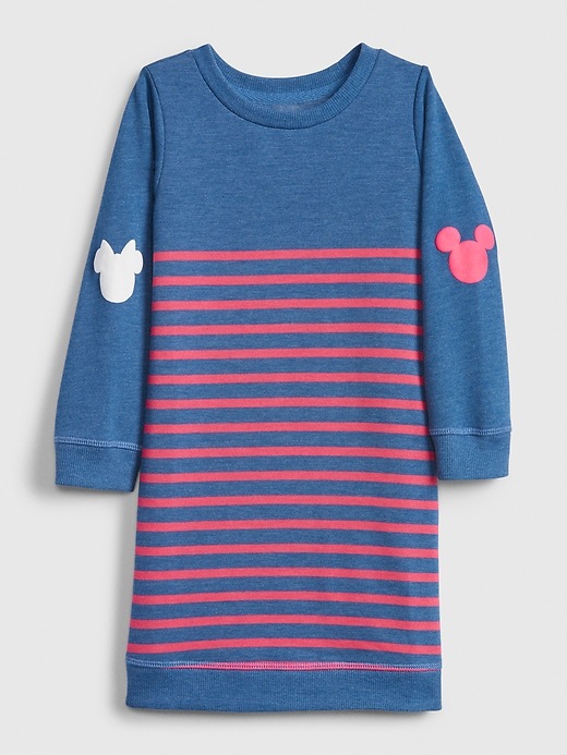 Image number 1 showing, babyGap &#124 Disney Mickey Mouse and Minnie Mouse Sweatshirt Dress