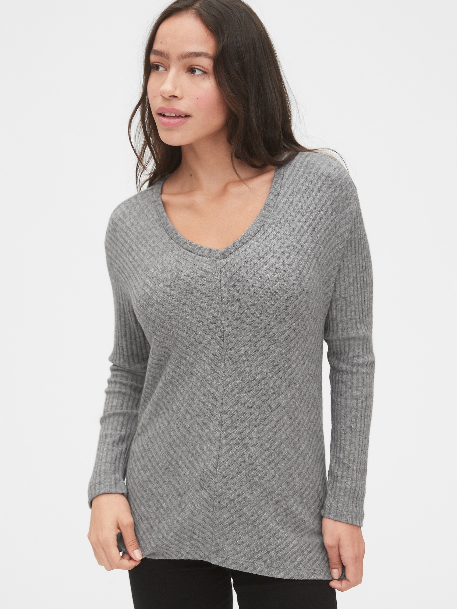 gap textured v neck sweater