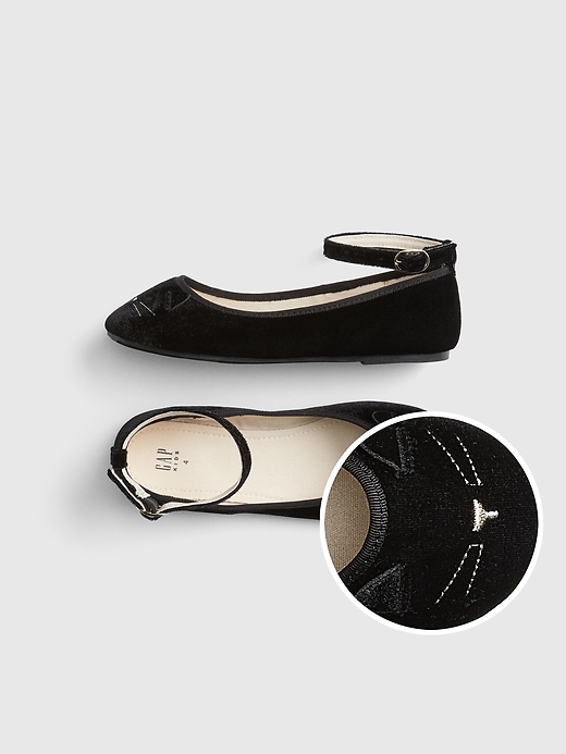 Kids Velvet Cat Ballet Flats Gap