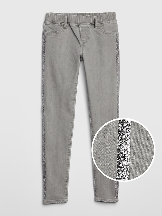Image number 1 showing, Kids Glitter Jeggings with Stretch