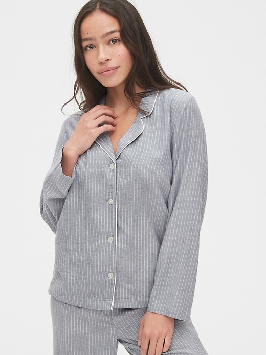 Image number 3 showing, Flannel Print Pajama Top