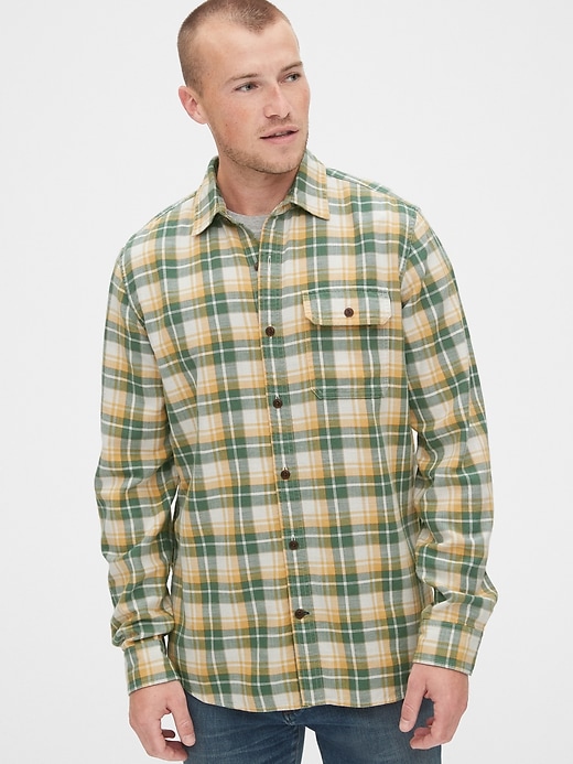View large product image 1 of 1. Plaid Twill Shirt