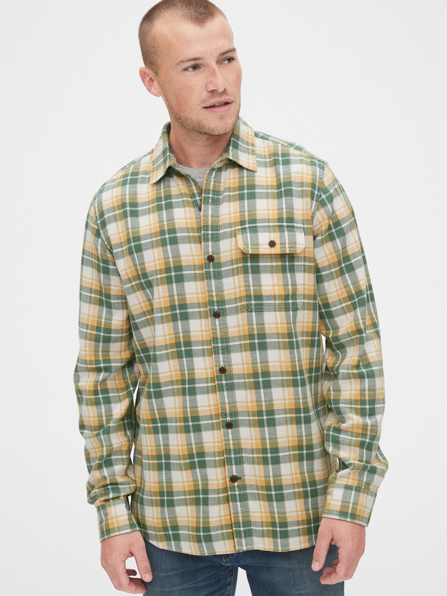 gingham shirt gap
