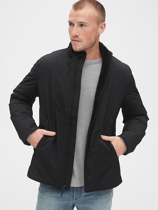 Image number 1 showing, Sherpa-Lined Zip Jacket