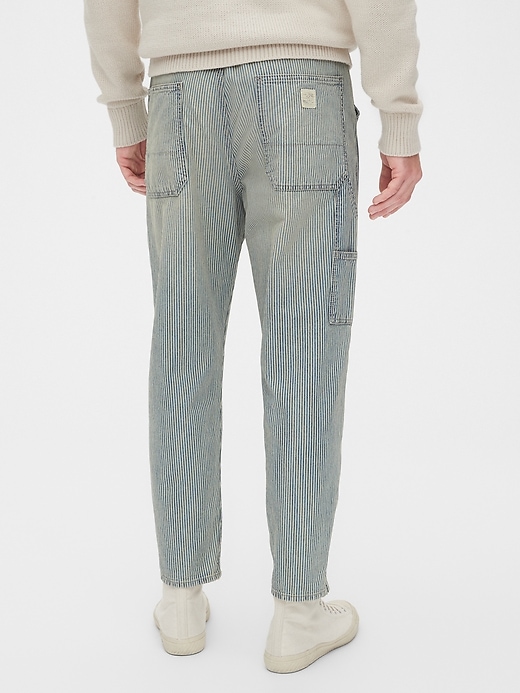 Image number 2 showing, '80s Worker Stripe Relaxed Taper Jeans