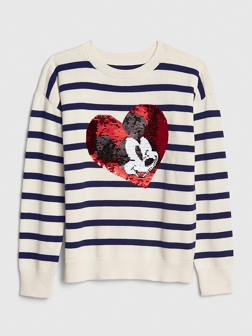 Image number 1 showing, GapKids &#124 Disney Mickey Mouse Flippy Sequin Sweater