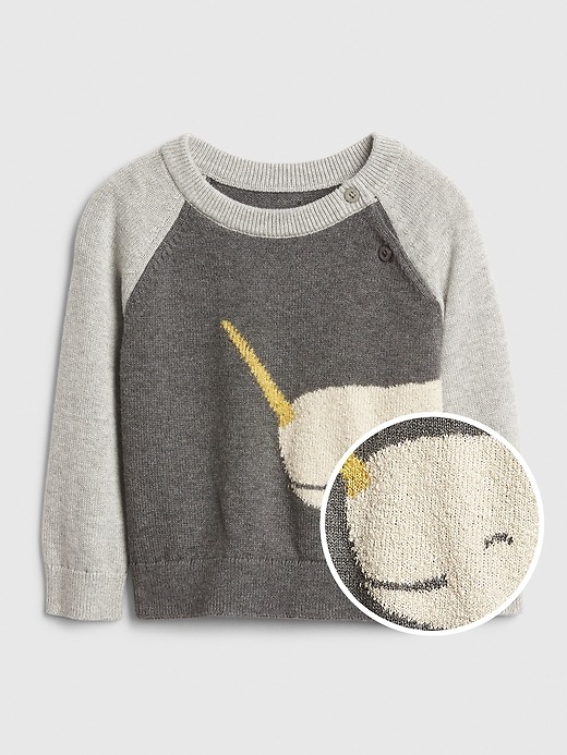 Image number 1 showing, Baby Narwhal Sweater