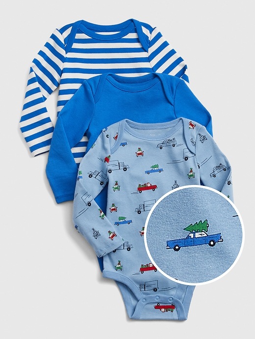 Image number 1 showing, Baby Truck Bodysuit (3-Pack)