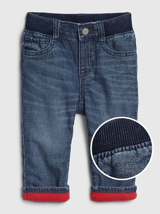 Image number 1 showing, Baby Fleece-Lined Straight Jeans
