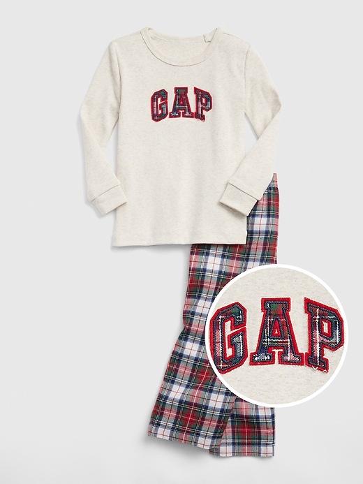 Image number 1 showing, babyGap Plaid Gap Logo PJ Set