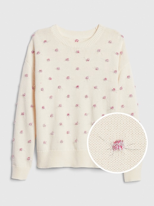Image number 1 showing, Kids Tinsel Dot Sweater