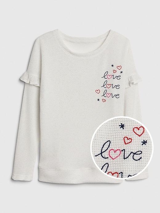 Image number 1 showing, Kids Waffle-Knit PJ T-Shirt