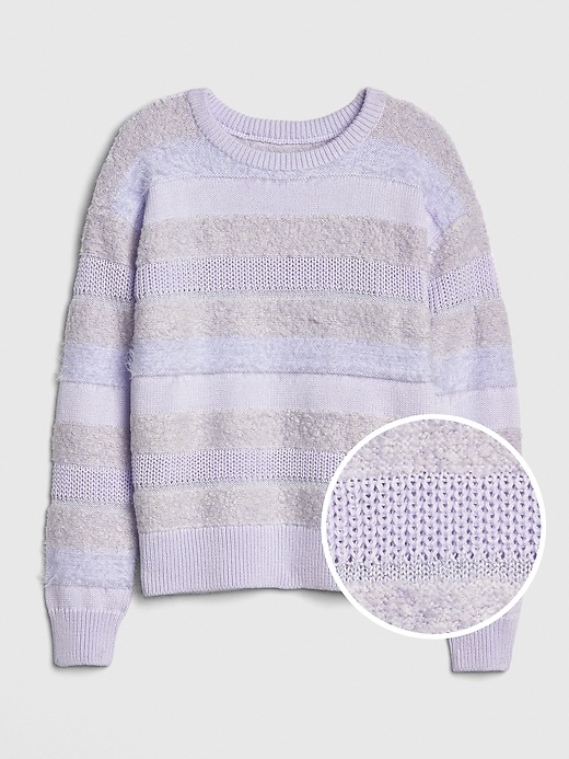 Image number 1 showing, Kids Fuzzy Stripe Sweater