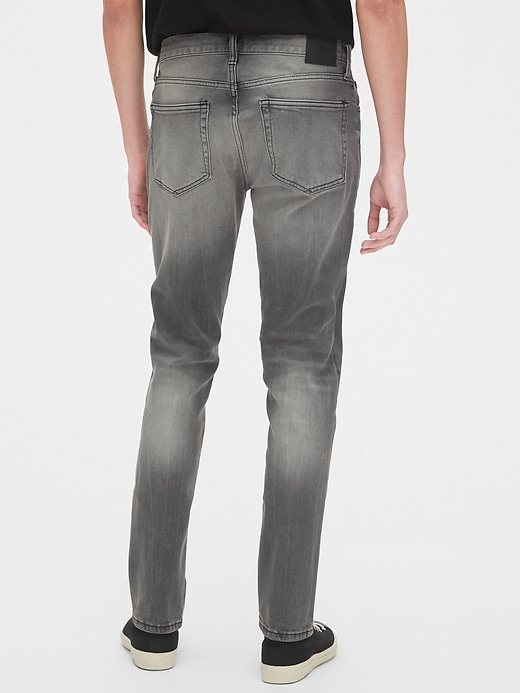 2 of 8 showing, with the color grey destroy of product Skinny Jeans with GapFlex