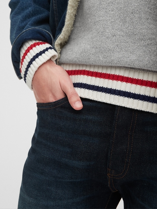 Image number 5 showing, Stripe-Trim Crewneck Sweater