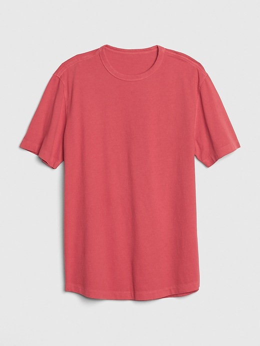 Image number 6 showing, Vintage Soft Curved Hem T-Shirt