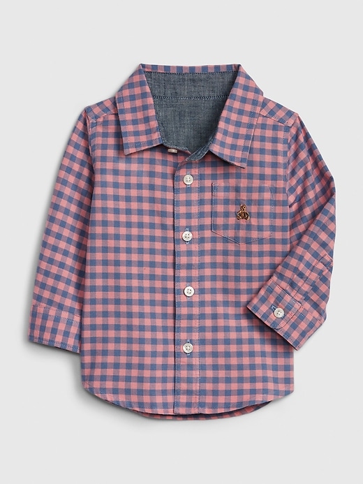 Image number 1 showing, Baby Oxford Double-Weave Button-Up Shirt