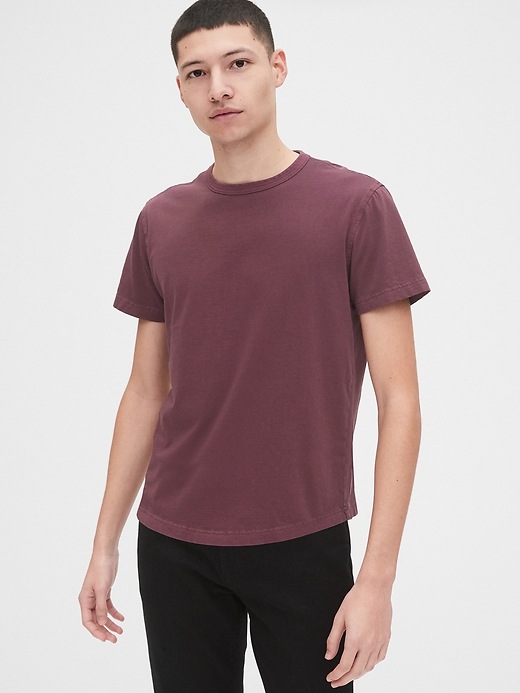 Image number 8 showing, Vintage Soft Curved Hem T-Shirt