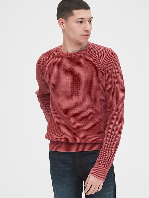 Image number 1 showing, Waffle-Knit Sweater