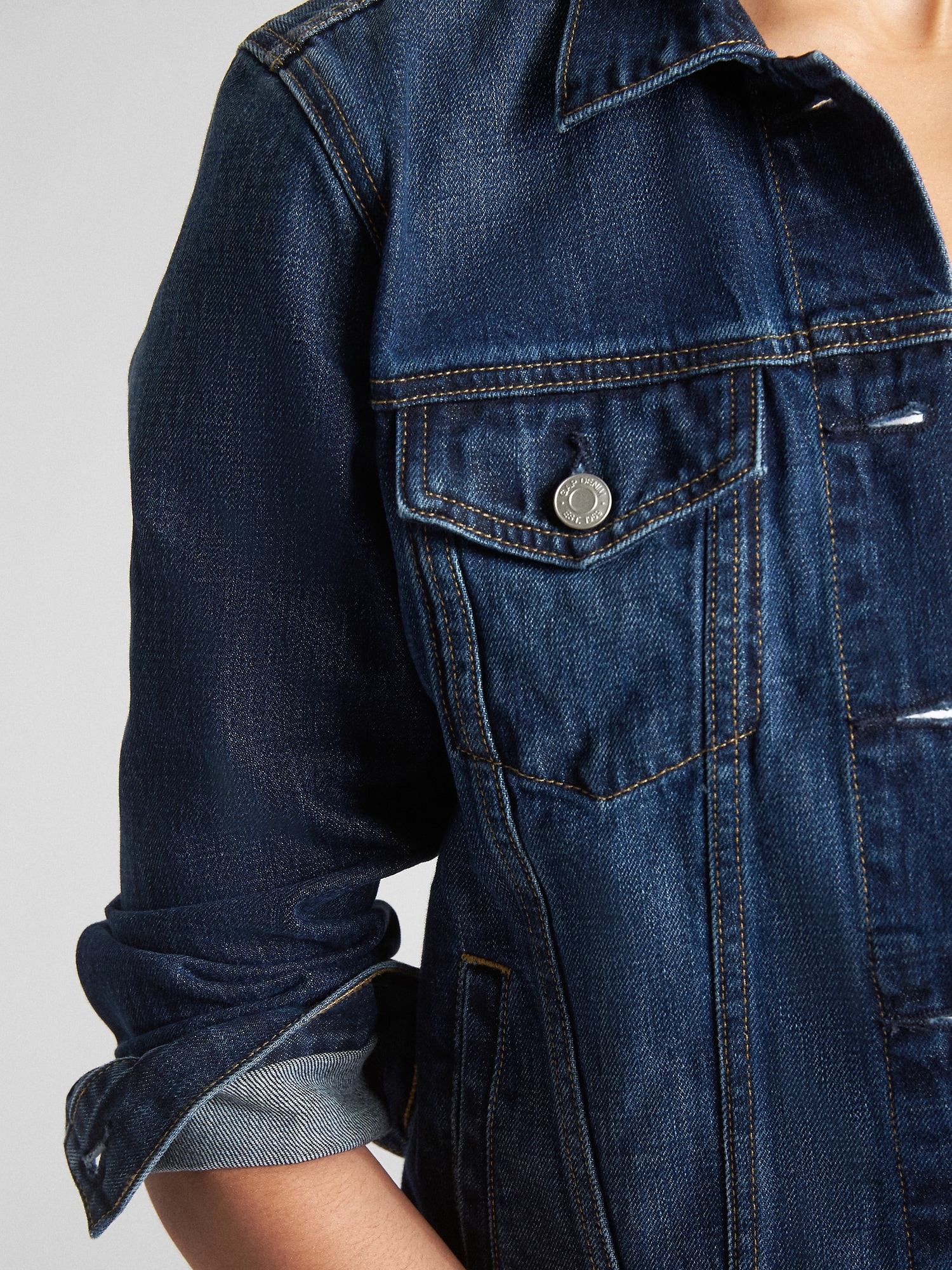 gap denim swing jacket