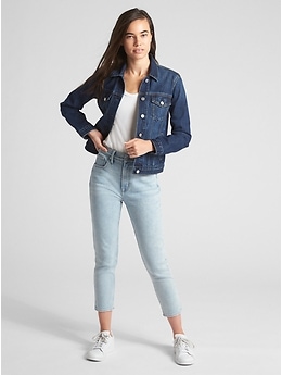 gap dark denim jacket